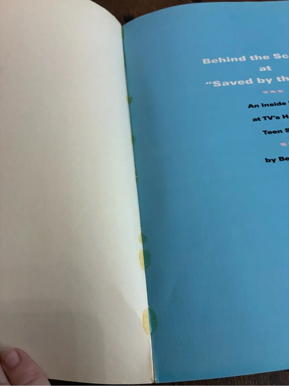 Vintage Saved By The Bell Behind The Scenes Book